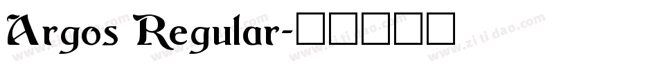 Argos Regular字体转换